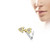 Nose Stud Screw L-Bend Heart Arrow Design 20g with Clear Cubic Zirconia Gems - Out of Stock