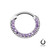 Tanzanite CZ Septum Clicker Nose Rings