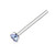 Blue CZ Bendable Fishtail Nose Stud