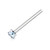 Light Blue CZ Bendable Fishtail Nose Stud