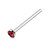 Red CZ Bendable Fishtail Nose Stud