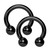 Black Acrylic Circular Barbell