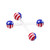 Acrylic Bioflex US Flag Balls Tongue Barbell