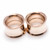 Pair of Rose Gold IP Surgical Steel Double Flared Screw-Fit Tunnel 