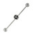 Peace Sign Industrial Barbell