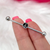 14G Peace Sign Industrial Barbell 38mm