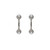 Pair of 16ga-5/16(8mm) Curved Eyebrow Barbells with Press-fit Clear CZ Gems