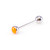 Tongue Barbell with UV Glow Synthetic Opal Design 14G 3/4