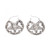 PVD Black Dangle Pentagram Goat Hoop Earrings