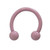 PVD Pink Ball Horseshoe Circular Barbells