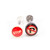 Package of Two Tongue Barbell with Traffic Sign Design 14Ga