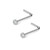 Pack of Two Surgical Steel Steel Nose Rings Assorted  20ga