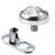 4mm Bezel Set Internally Threaded CZ Gems Derma Anchor Tops