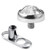 4mm Bezel Set Internally Threaded CZ Gems Dermal Anchor Tops