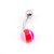 Belly Button Ring Basic Barbell with Randomly Picked Replacement Acrylic Balls