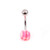 Belly Button Ring Basic Barbell with Randomly Picked Replacement Acrylic Balls
