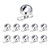 14G Dermal Anchor Tops Base Bezel CZ Gems