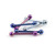 Pack of 6 Straight Mini Barbells 16g Anodized Titanium 3/8in - 10mm