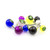 Pack of 5 Pot Leaf Design Acrylic Belly Button Rings 14g - Assorted Colors