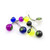 Pack of 5 Pot Leaf Design Acrylic Belly Button Rings 14g - Assorted Colors