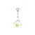 Pack of Belly Button Rings with Sphere Design adorned with Cubic Zirconia 14g- 7pcs