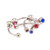 Pack of 5 Belly Button Rings Solid Titanium with Two CZ Jewels 14g- Assorted Colors