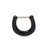 10-Pcs Septum Piercing Kit - Horseshoe Circular, Septum, Needle, Forceps, Septum Clicker with Black CZ Jewels