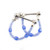 Pair of Nipple Barbells with Dangle Chain Bead Design  Surgical Steel 14ga 16ga