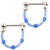 Light Blue Dangle Chain Nipple Ring