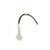 Pack of 4 Nose Rings- Nose Screw Ball End, Nose Bone L-Shape, Star L-Shape, and BioFlex Nose Screw with CZ 22ga 