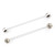 Pair of  Bio-flex Shaft Industrial Barbells- Clear Ferido Ball and Ball Ends 14ga 1 1/2 