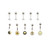 Piercing Kit 17pcs Logo Belly Rings, Labrets, Disposable forceps, Needles and Gloves 14ga