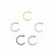 Pack of 5 Nose Rings Assorted Colors & Colors w/ Clear Gems with different mm lengths - No Duplicates Anodized Titanium 20ga OR 18g