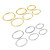 Package of 6 Gold IP or Surgical Steel Nose Ring or Cartilage Hoop