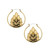 20g Antique Gold Ganesh Plug Hoop - Perfect for Pierced or Streched Ears - Sold as a Pair - Out of Stock