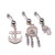 3Pcs 14G Surgical Steel Belly Button Rings for Women Navel Rings CZ Stones