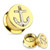 Pair of Clear Gem Paved Anchor Gold IP 316L Surgical Steel Screw-Fit Plugs - Out of Stock