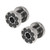 Black CZ Rim Screw Fit Plugs
