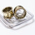 Pair of Antique Gold IP Double Flare Ear Tunnels 