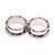 Pair of Screw Fit Surgical Steel Plugs with Multi-Colored CZ Jewels