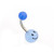 Pack of Two Glow in the Dark Smiley Face Belly Button Rings 14ga 