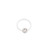 White Captive Bead Ring with CZ - Cartilage/ Tragus Earring 16ga Surgical Steel - Sold Each