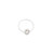 White Captive Bead Ring with CZ - Cartilage/ Tragus Earring 16ga Surgical Steel - Sold Each