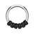 PVD Black Bead Hinged Segment Rings