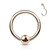 PVD Rose Gold Fixed Ball Hinged Segment Hoop