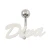 Diva Text Logo Belly Button Ring