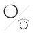 PVD Black Clip On Earrings Spring Hoop Non Piercing