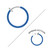 PVD Blue Clip On Earrings Spring Hoop Non Piercing