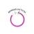 PVD Fuchsia Dangle Flower CZ Clip On Rings