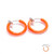 PVD Orange Clip On Earrings Spring Hoop Non Piercing